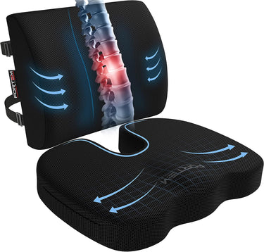 Lumbar and Seat Cushion XL - Breathable Mesh Cover